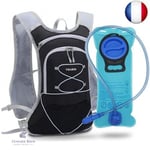 Sac Hydratation avec Poche d'eau (2L Reservoir) Sac à Dos de Course à Pied L