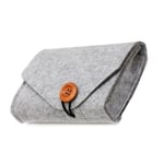 New hion Power Bank Storage Bag Mini Felt Pouch For Data able Mouse Travel Organizer Electronic Gadgets Organizador(16 12 3 cmGray)