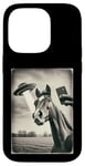 Coque pour iPhone 14 Pro Alien Horse UFO Meme Funny Cowboy Cowgirl Weird