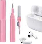 Kit Nettoyage Pour Airpods 4 Airpods Pro 2 2022 Airpods 3 Airpods Pro Airpods 2 Airpods 1, 3 En 1 Kit De Nettoyage Multifonction Pour Écouteurs Pour Apple Airpods Iphone Camera Keyboard-Rosa