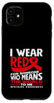 Coque pour iPhone 11 « I Wear Red For Someone Who Means The World HIV AIDS »