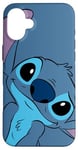 Coque pour iPhone 16 Plus Disney Lilo et Stitch Cute Stitch Tête de couture Gris ardoise