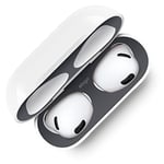 elago Dust Guard Compatible with AirPods 3 Case, Dust-Proof Metallic Sticker, Ultra Slim Film, Luxurious Looking Finish, Protection from Iron & Metal Shavings, Clean Your AirPods (1 Set) (Dark Grey)