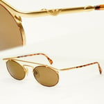 Emporio Armani 1997 Vintage Sunglasses Mens Womens Bridge Bar Gold 024-S 833