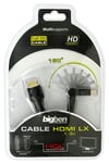 cable hdmi gaming 180° 1.3c LX 2 metres renforcé full hd ps4 ps5 xbox switch