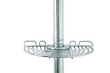 Croydex Plaqué antirouille en Acier Doux Facile à Installer Colonne de Douche Savon Panier, Chrome