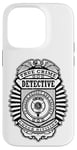 Coque pour iPhone 14 Pro Badge de police amusant True Crime Detective Division