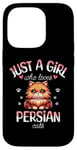 Coque pour iPhone 14 Pro Fille Qui Aime Les Chats Persans Adore Chat Persan