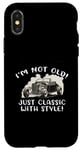 Coque pour iPhone X/XS Graphique « I'm Not Old I'm Classic with Style Car » Cadeau d'anniversaire