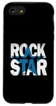 Coque pour iPhone SE (2020) / 7 / 8 Bleu Rock Star Distress Blue Color Graphic