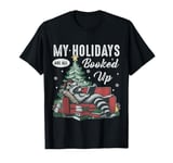 My Holidays Are All booked Up Raccoon Christmas Book Lover T-Shirt