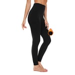 SIMIYA Womens Thermal Leggings, High Waisted Long Johns for Ladies, Winter Thermal Bottoms Pants for Walking Skiing and Daily Wear (S/M,Black)