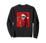 Enter the Xmas with the Grim Reaper and His Scythe Outfit Sweatshirt