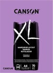 CANSON XL Marker 70gsm A4 Paper, Very Smooth, Pad Glued Short Side, 100 Extra &