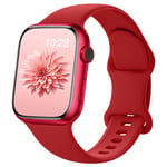 AMSKY Bracelet en Silicone Compatible avec Bracelet Apple Watch 40mm 44mm 46mm 42mm 41mm 45mm 38mm 49mm Femme Homme, Sport Bracelet Compatible avec iWatch Serie 10 9 8 7 6 5 4 3 2 1 SE Ultra