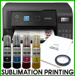 Sublimation Bundle: Epson Tank ET-2840 Printer + non-oem Sublimation Ink & Paper