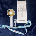 Portable Mini Hand Held Small Fan Cooler Cooling USB Rechargeable - Lanyard inc.