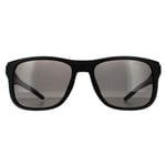 Wrap Matte Black Grey Polarized Sunglasses