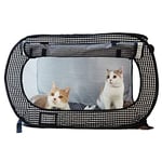 Necoichi Cage Portable Anti-Stress pour Chat Noir 1,32 kg