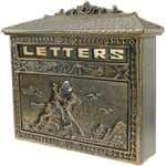 Prixprime - Boîte aux Lettres Vintage en Fonte de Cheval Couleur Rouille