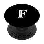 Lettre F en blanc grande police de style américain ouest PopSockets PopGrip Adhésif