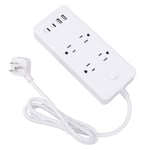 Smart Plug Power Strip Flat Plug Power Strip With 4 USB Ports 20W 4 AC Outle New