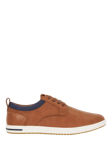 Dune Travels Wide Fit Lace-Up Trainers, Tan