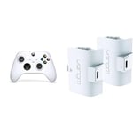 Xbox Manette Blanche Sans Fil - Robot White+Venom Pack de Deux Batteries Rechargeables pour Manette Blanc