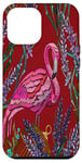 Coque pour iPhone 12 Pro Max Protective Phone Case with flamingo cage flower design