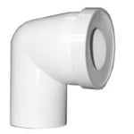 Pipe WC courte mâle coudée - REGIPLAST - Ø 100mm - PVC - Blanc