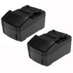 EXTENSILO 2x Batteries compatible avec Rokamat vibreur à béton, Dragonfly, Filzer outil électrique (5000 mAh, Li-ion, 18 V)