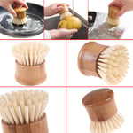 Kitchen Bamboo Handle Cleaning Brush Scourer Pan Dish Bowl Pot B