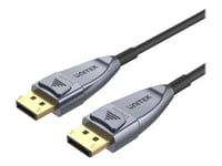 Unitek Ultrapro C1615gy - Displayport-Kabel - Displayport (Hane) Spärrad Till Displayport (Hane) Spärrad - Displayport 1.4 - 5 M - Active Optical Cable (Aoc), 8K60hz Stöd, 4K120hz Stöd