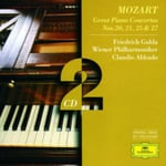 Claudio Abbado, Vienna Philharmonic Orchestra, Friedrich Gulda  Mozart: Piano Concertos 20,21,25,27  CD