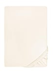 biberna 0077866 Drap-housse élastique en jersey (hauteur du matelas max.25 cm) 1x 180x200 cm - 200x220 cm, la nature