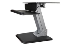 StarTech.com Height Adjustable Standing Desk Converter - Sit Stand Desk with One-finger Adjustment - Ergonomic Desk (ARMSTS) monteringssæt - for LCD-display/tastatur/mus/notebook - sort, sølv