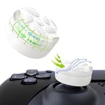 PlayVital Capuchon Manette pour ps4/ps5,Protection Joystick pour Xbox Series X/S,Thumbs Cushion Caps Capuchon Joystick pour Xbox One/Elite Series 2,Capuchon de Stick pour Switch Pro-Blanc