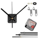 QLOUNI 2Pcs Mouvement Mecanisme d’Horloge Silencieux à Quartz,10 mm Épaisseur Maximale du Cadran, 20 mm Longueur Totale de l'arbre avec Aiguilles Balayage Pendule Électrique