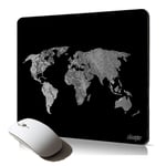 tapis de souris souple carte du monde mousepad accessoire PC durable pour gamer motif terre pays geographie