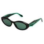 Foster Grant x Wicked Elphaba Collection Sunglasses, Positively Green, Oval, 53.5 mm, Unisex