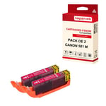 NOPAN-INK - x2 Cartouche compatible pour CANON 581 XL 581XL Magenta ()