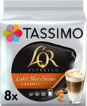 Tassimo L'OR Latte Macchiato Caramel Coffee Pods, Pack of 8