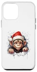 Coque pour iPhone 12 mini Singe de Noël pour enfants