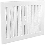 Merriway BH05838 9 x 3 inch Adjustable Sliding Hit and Miss Air Grille (Overall Vent Size: 285 x 105mm), White Plastic, 282 x 116mm