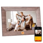 KODAK Cadre Photo Numérique WiFi 8 Pouces,Cadre Photo Electronique avec 32Go de Mémoire, Écran Tactile HD 1280x800 IPS pour Partager Photos et Vidéos, Support Multilingue, Rotation Automatique