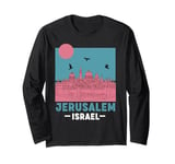 Jerusalem Israel Skyline Jewish Israeli Souvenir Women Men Long Sleeve T-Shirt