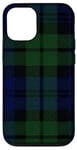 Coque pour iPhone 12/12 Pro Plaid écossais vert noir