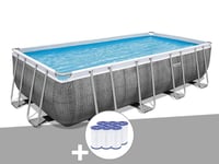 Kit piscine tubulaire rectangulaire Bestway Power Steel 5,49 x 2,74 x 1,22 m + 6 cartouches de filtration