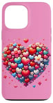 iPhone 13 Pro Max Cute Heart with Flowers and Hearts for Valentine's Day Case