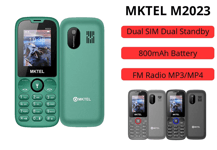 Basic Mobile Phone for Seniors Easy to Use Unlocked MKTEL M2023 Dual SIM Phone